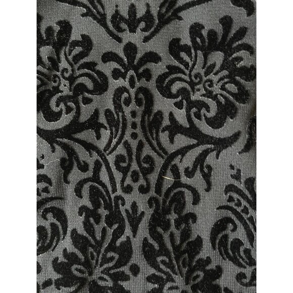 Nine West Crushed Velvet Tunic Top Womens Medium Black Whimsigoth Holiday Boho - Picture 5 of 11